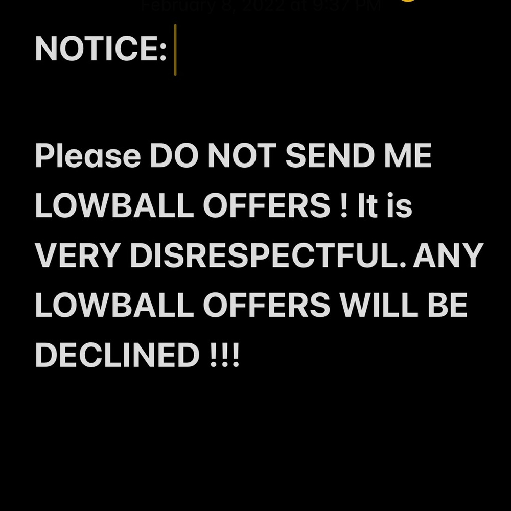🚫NO MORE LOWBALL OFFERS🚫